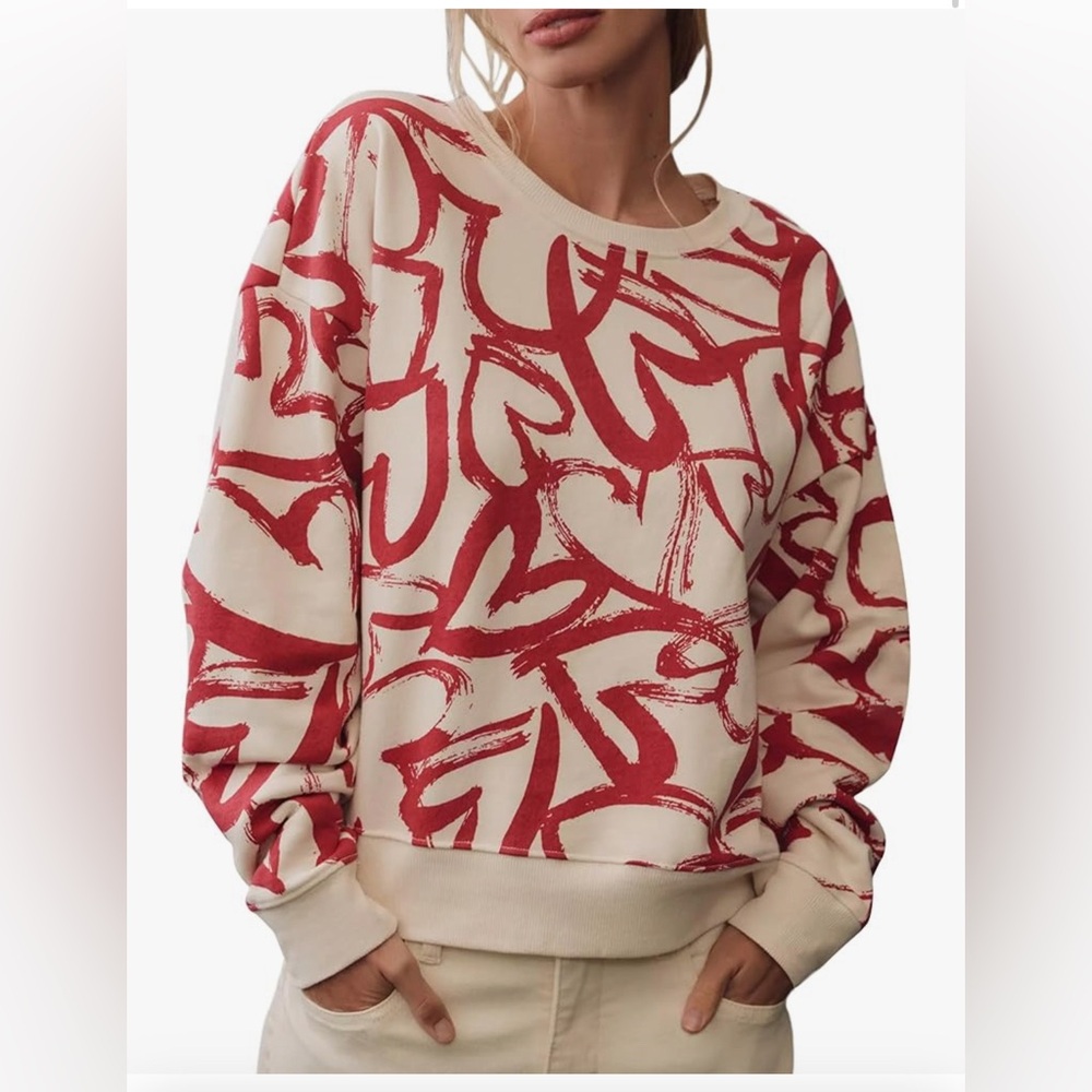 Hearts Sweatshirt Sz Medium Valentines Day